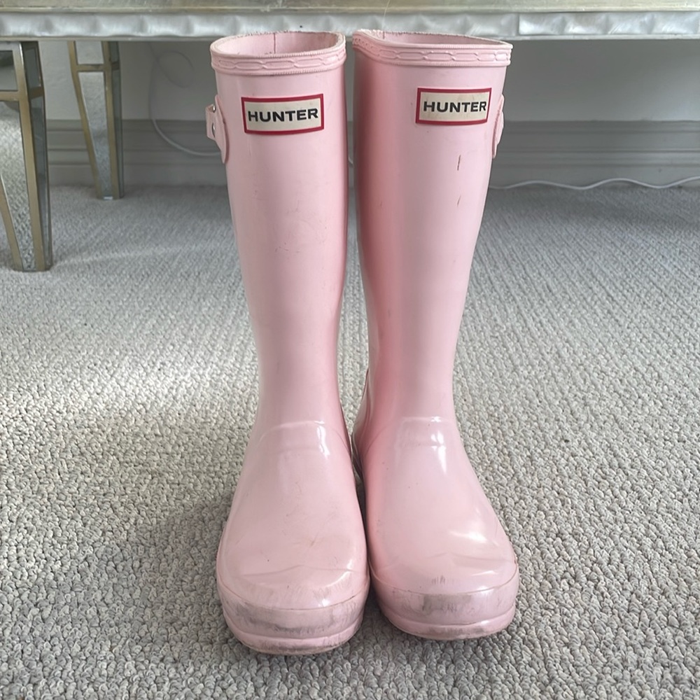Girls pink hunter rainboots